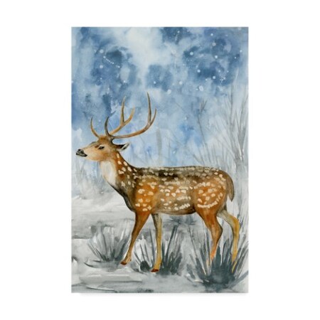 Trademark Fine Art Melissa Wang 'Snowy Night Ii' Canvas Art, 12x19 WAG08198-C1219GG